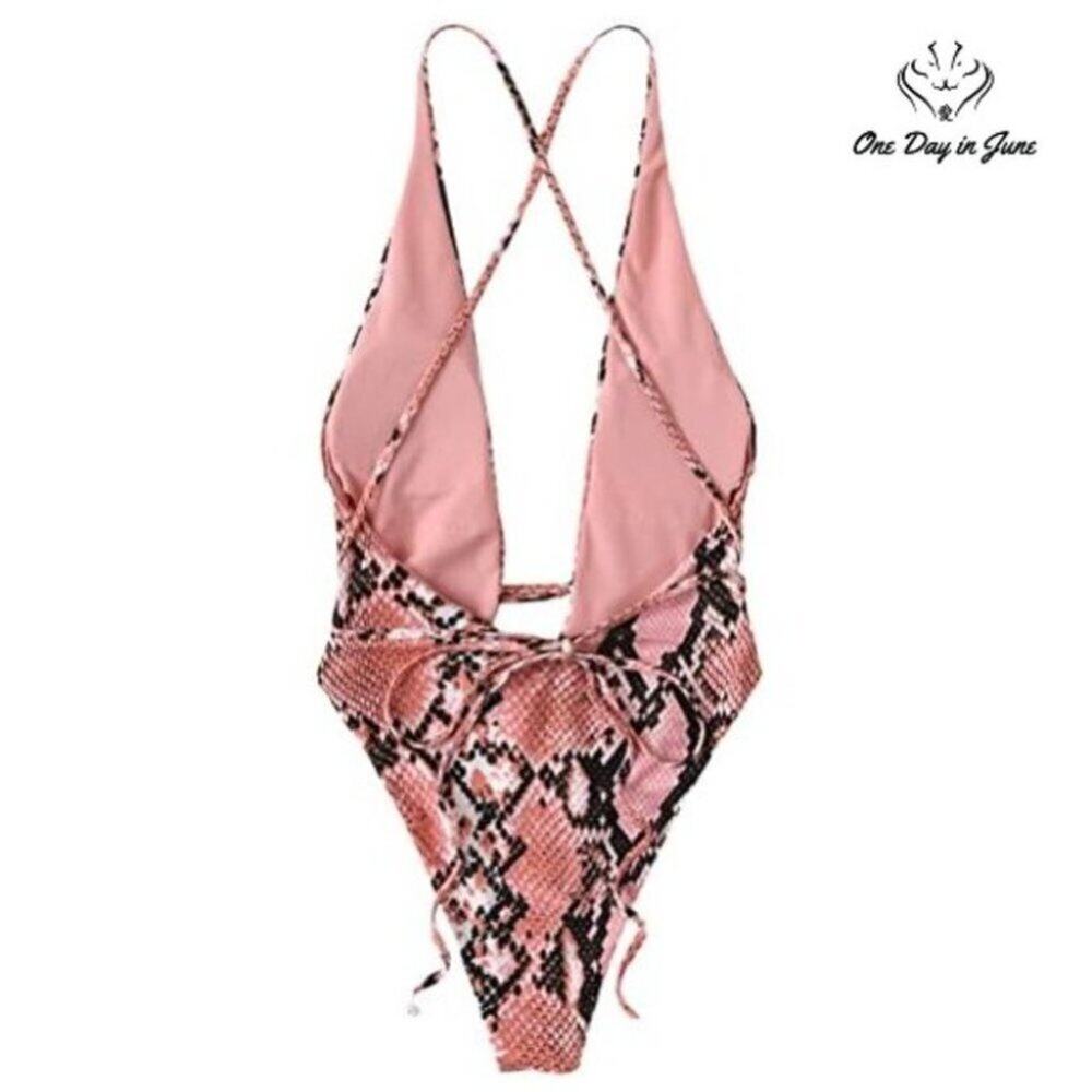Soly Hux Deep V Criss Cross One Piece Size L - Picture 2 of 3